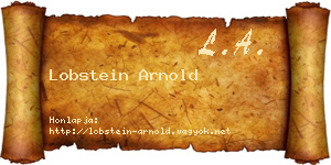 Lobstein Arnold névjegykártya